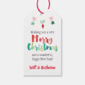 Gemälde frohe Weihnachtsschmuck Geschenkanhänger (Vorderseite)