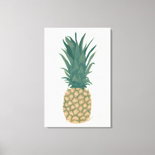 Gemälde Ganzer reifer Ananas umwickelte Leinwand