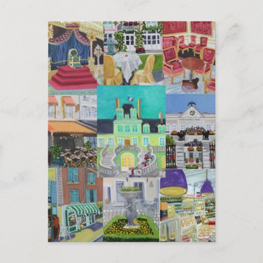 Gemälde/Gemälde von Fontainebleau, FRANKREICH Postkarte (Vorderseite)