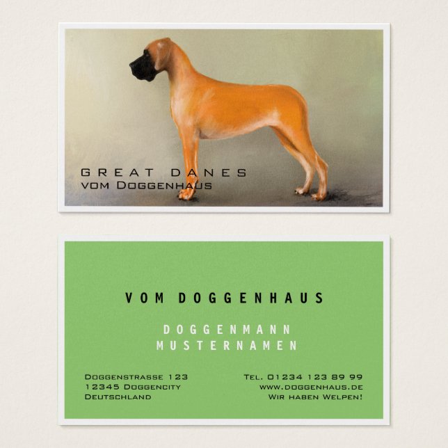 Gemälde Great Dane (Vorne & Hinten)