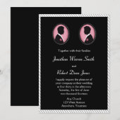 Gemälde Groom Silhouetten Gay Hochzeit Einladung (Vorne/Hinten)