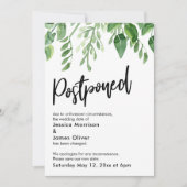 Gemälde Grüne Verspätete Hochzeitsankündigung Einladung (Vorderseite)