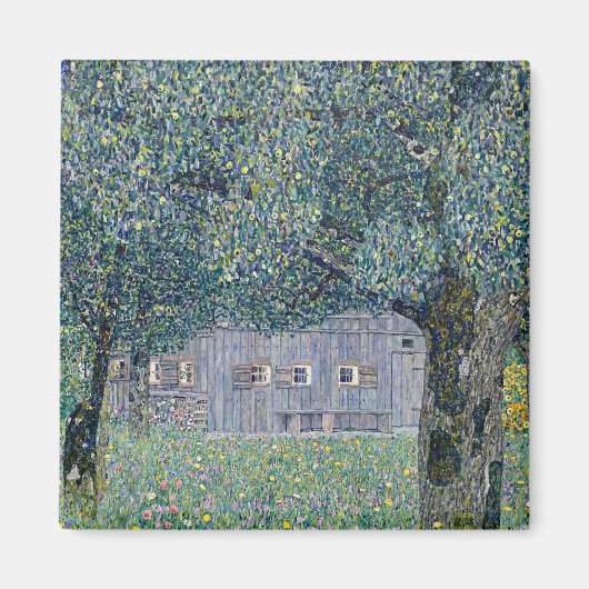 Gemälde Gustav Klimt, Bauernhof in Oberösterreich Magnet (Vorne)