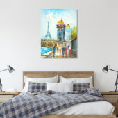 Gemälde im Pariser Eiffelturm Leinwanddruck (Insitu (Schlafzimmer))