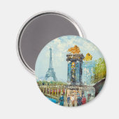 Gemälde im Pariser Eiffelturm Magnet (Vorderseite/Rückseite)