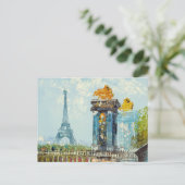 Gemälde im Pariser Eiffelturm Postkarte (Stehend Vorderseite)