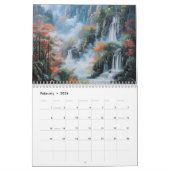 Gemälde im Wasserfall 2025 Kalender (Feb 2026)
