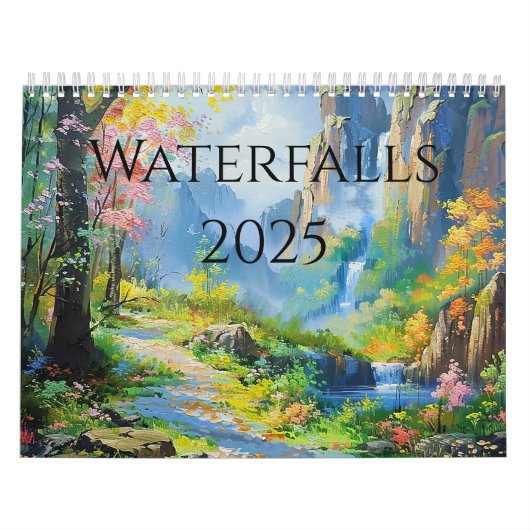 Gemälde im Wasserfall 2025 Kalender (Titelbild)