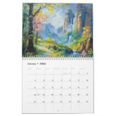 Gemälde im Wasserfall 2025 Kalender (Jan 2026)