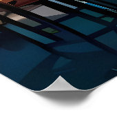 Gemälde Jazz Song Performance im Retro-Café Poster (Ecke)