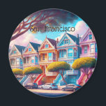 Gemälde Ladys Viktorianisch San Francisco Souvenir Magnet<br><div class="desc">Die bemalten Ladys von San Francisco sind eine historische Ikone der Stadt. Machen Sie eine Fahrt, spazieren Sie herum und lassen Sie sich von den architektonischen Details faszinieren. Wenn Sie auf der Reise gegangen sind, eine Explosion gehabt haben, und feststellen, dass Sie etwas vergessen haben, um Ihre Nachbar zu sehen,...</div>