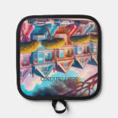 Gemälde Ladys Viktorianisch San Francisco Souvenir Topflappen (Vorderseite)