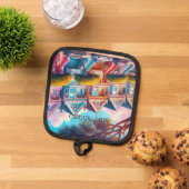 Gemälde Ladys Viktorianisch San Francisco Souvenir Topflappen (Oben Unten)