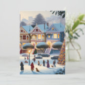 Gemälde Ladys Weihnachtsmagie San Francisco Einladung (Stehend Vorderseite)