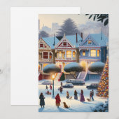 Gemälde Ladys Weihnachtsmagie San Francisco Feiertagskarte (Vorne/Hinten)