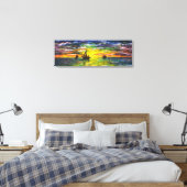 Gemälde Leinwand Druckboote bei Sonnenuntergang (Insitu (Schlafzimmer))