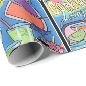 Gemälde "Mid Century Mod Tropical Tiki Lounge" übe Geschenkpapier (Rolleneckpunkt)