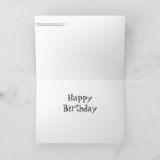 Gemälde "Mid Century Mod Tropical Tiki Lounge" übe Karte (Innenseite)