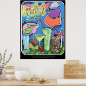 Gemälde "Mid Century Mod Tropical Tiki Lounge" übe Poster (Küche)