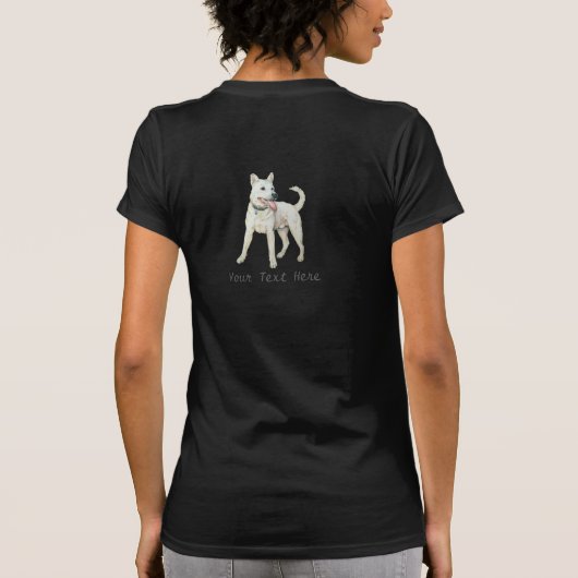 Gemälde mit einem weißen amerikanischen Bulldog T-Shirt (Rückseite)