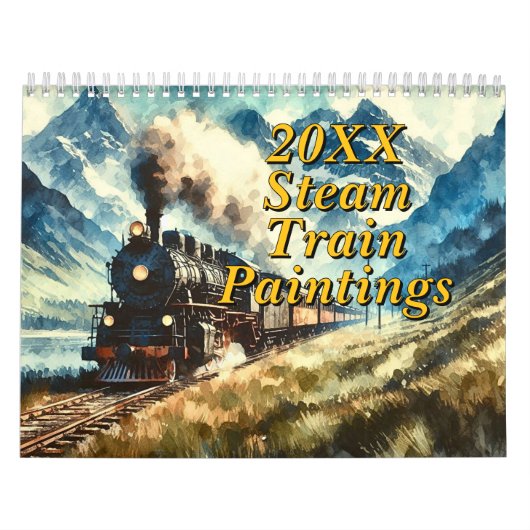 Gemälde mit Wasserfarben aus Dampfzug Kalender (Titelbild)