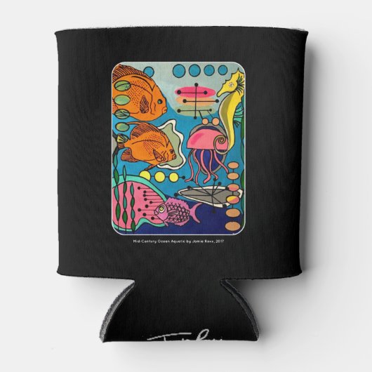 Gemälde "Modern Ocean Aquatic" aus dem Mittelalter Dosenkühler (Vorderseite)