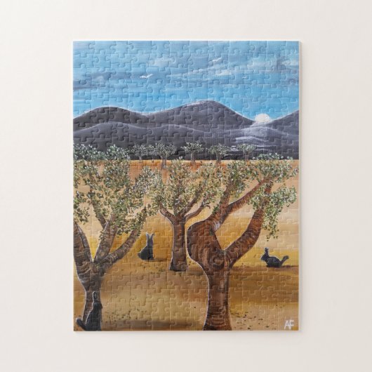 Gemälde Olivar de Noche von Alfred Fox Puzzle (Vertikal)