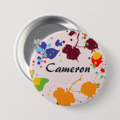 Gemälde  Party Name Farbige Spritzer Button (Vorne & Hinten)