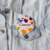 Gemälde  Party Name Farbige Spritzer Button (Beispiel)