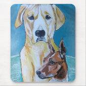 Gemälde "Perros en la Playa" von Alfred Fox Mousepad (Vorne)
