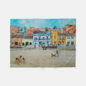 Gemälde Playa de la Malvarrosa von Alfred Fox Fleecedecke (Vorderseite (Horizontal))