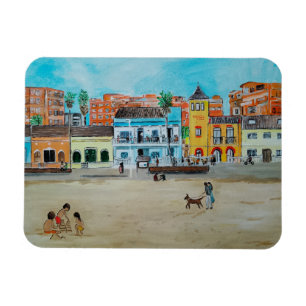 Gemälde Playa de la Malvarrosa von Alfred Fox Magnet