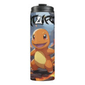 Gemälde Pokémon Charmander im Vulkan Thermosbecher (Vorderseite)