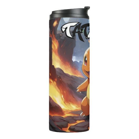 Gemälde Pokémon Charmander im Vulkan Thermosbecher (Nach links gedreht)