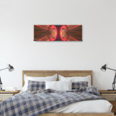 Gemälde: Rote und schwarze abstrakte Kunst Leinwanddruck (Insitu (Schlafzimmer))