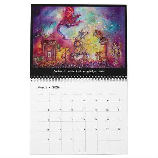 Gemälde Sammlung von Bulgan Lumini - 2016 Kalender (Mär 2026)