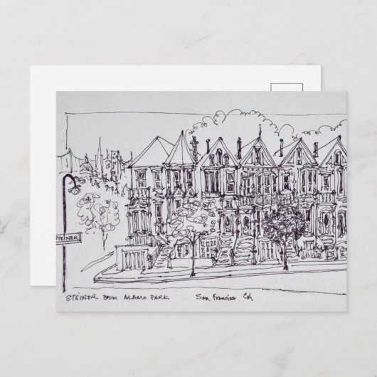 Gemälde | San Francisco, Kalifornien Postkarte (Vorne/Hinten)