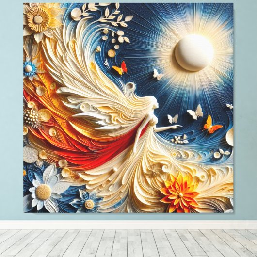 Gemälde Schönheit, gute Laune ☀️ Leinwanddruck (Insitu (Holzboden))