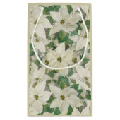 Gemälde Soft Poinsettia Garden Holiday Kleine Geschenktüte (Rückseite)