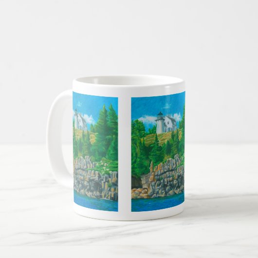 Gemälde von Bear Island Light Kaffeetasse (Vorderseite Links)