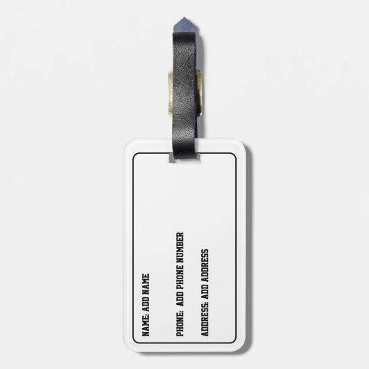 Gemälde von Bulldoggen im Pop-Art-Stil Gepäckanhänger (Rückseite vertikal)