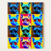 Gemälde von Bulldoggen im Pop-Art-Stil Planer (Rückseite)
