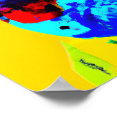 Gemälde von Bulldoggen im Pop-Art-Stil Poster (Ecke)