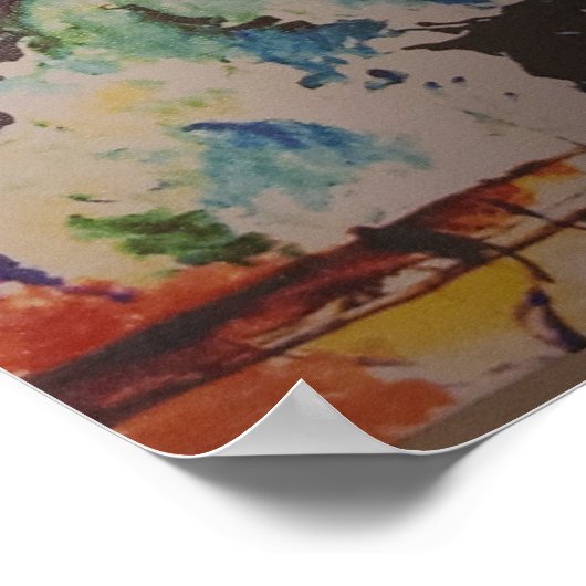 Gemälde von Cezanne - modifiziert durch Mark Petti Poster (Ecke)