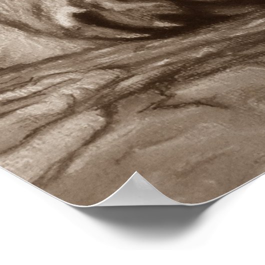 Gemälde von Cumarkitten mit Gedichtkunst Poster (Ecke)