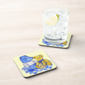 Gemälde von drei sehr niedlichen alten Teddybären Untersetzer (Rechte Seite)