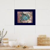 Gemälde von Fischen Poster (Küche)