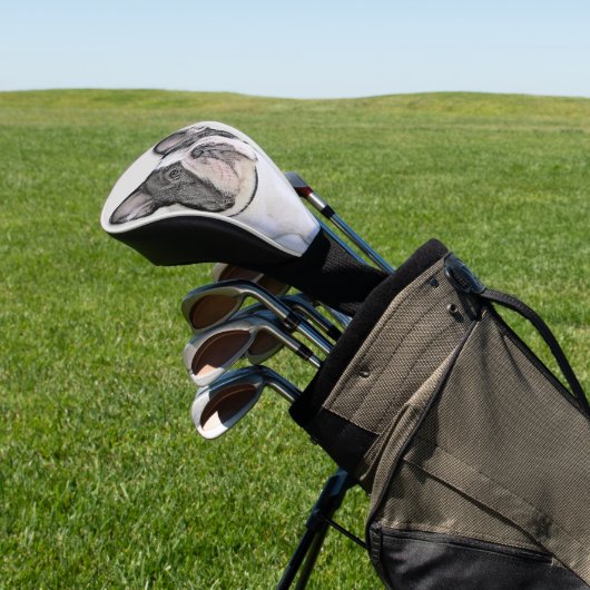 Gemälde von Französisch-Bulldog (Brindle Pied) - H Golf Headcover (In SItu)