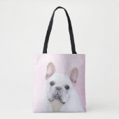 Gemälde von Französisch-Bulldog (Cream/White) - Hu Tasche (Vorderseite)