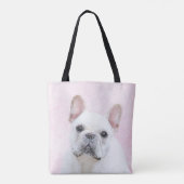 Gemälde von Französisch-Bulldog (Cream/White) - Hu Tasche (Rückseite)